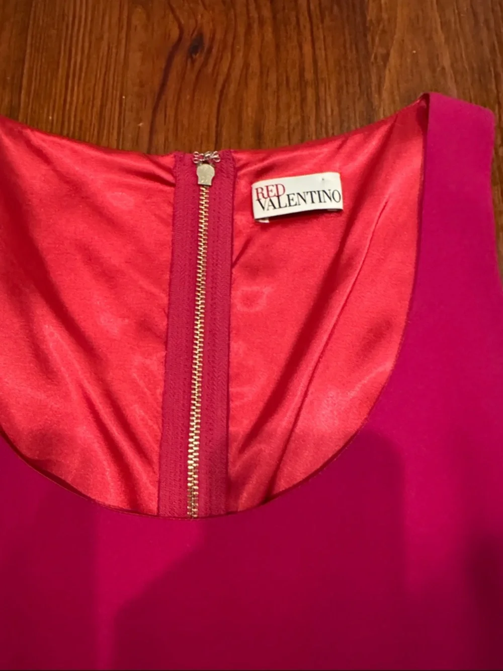 RED Valentino Fuchsia Tiered Ruffle Sleeveless Dress - Picture 4 of 6